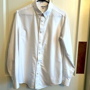 LANDS END Adaptive Long Sleeve Oxford Dress Shirt sz Youth XL 18-20 excel. Cond